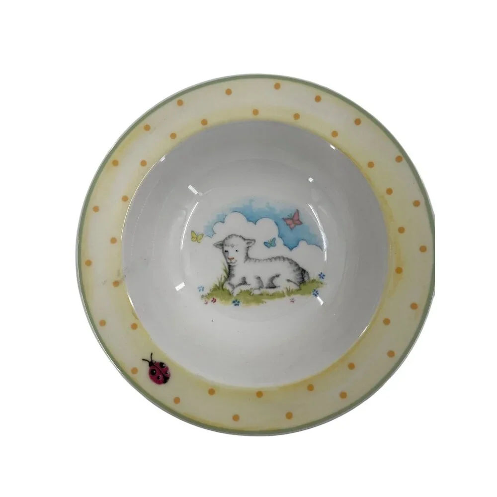 Reed & Barton Williamsburg Childs Porcelain Dinnerware Set Farmyard Friends